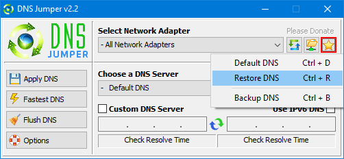 كيفية استعادة إعدادات DNS الخاصة بك