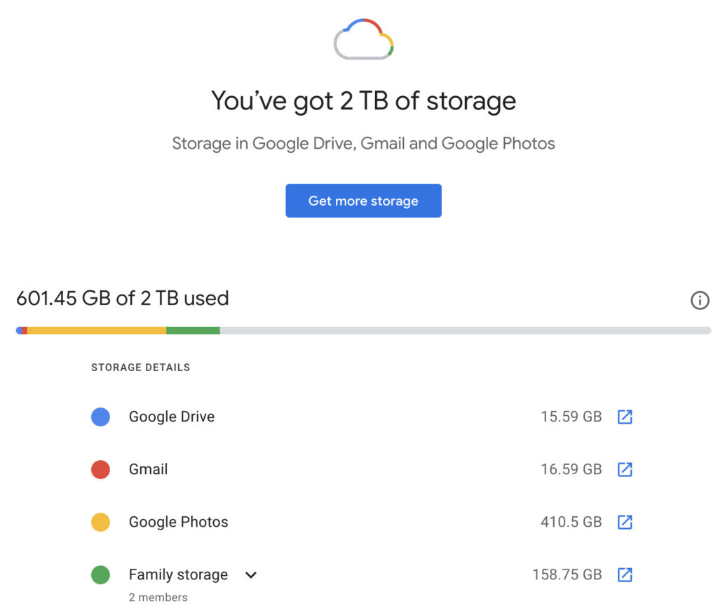 كيفية تحرير مساحة التخزين في حساب Google
