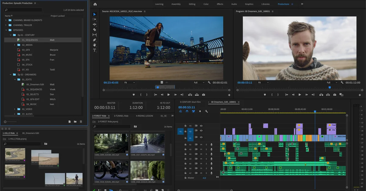 يصل Adobe Premiere Pro إلى الإصدار التجريبي