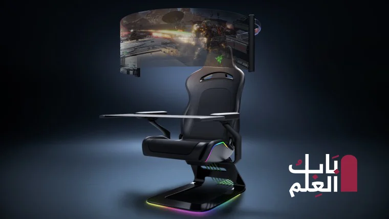 قناع N95 لمفهوم Razer وكرسي الألعاب