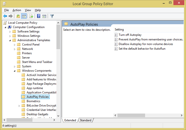Disable AutoRun Windows10 04