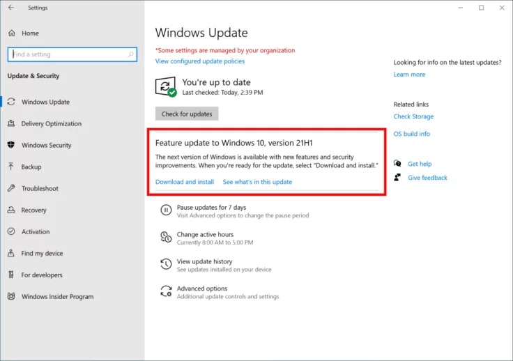 كيفية تثبيت تحديث Windows 10 v21H1