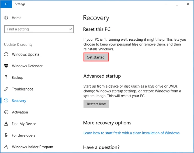 reinstall windows 10 without cd 5