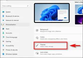 win11 settings click themes