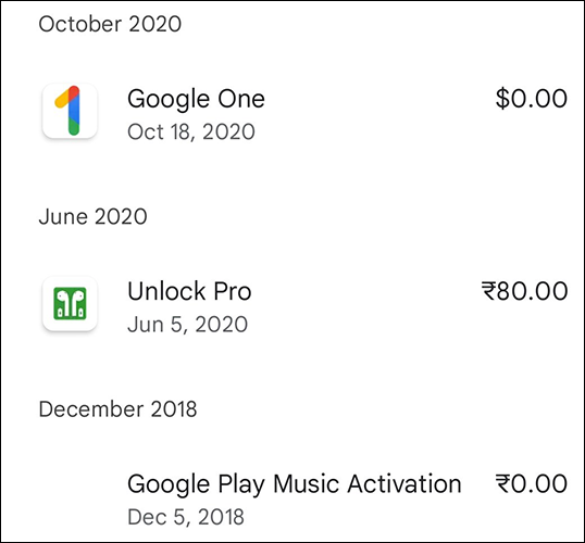 8 google play android purchase history