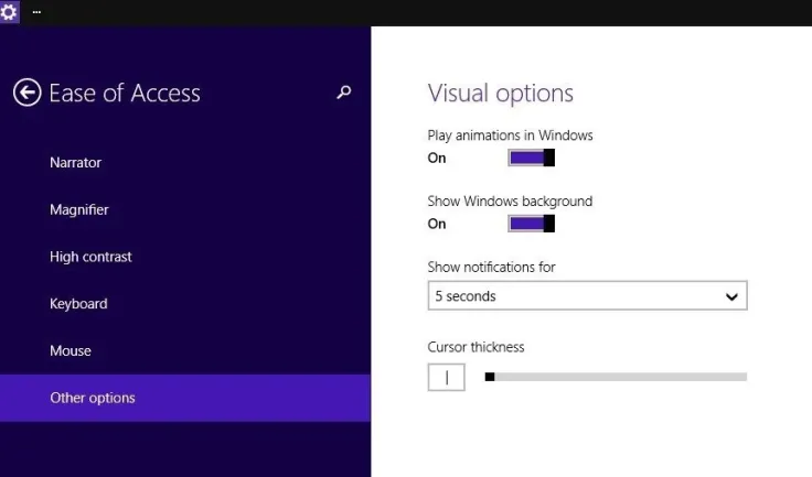 disable animations in Windows 10