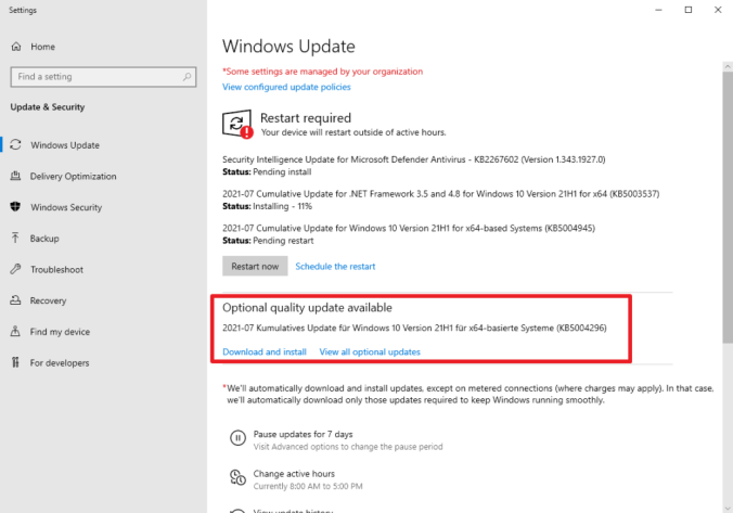 KB5004296 optional update windows 10 1024x718 1
