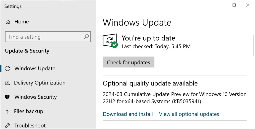 تعرف على أحدث تحديث لـ Windows 10 KB5035941 