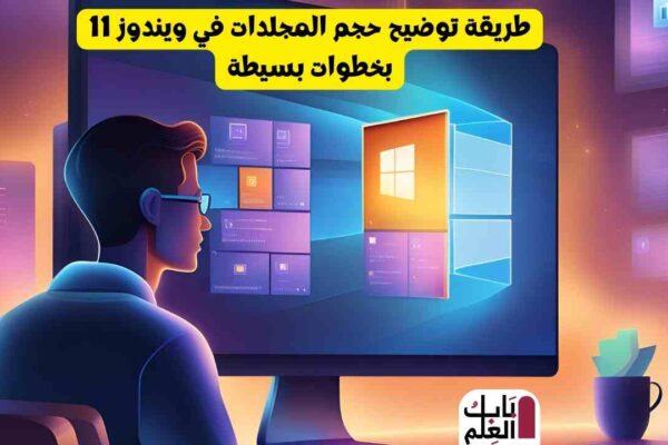 طريقة توضيح حجم المجلدات